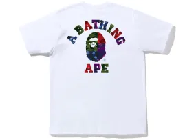 BAPE Color Camo Crazy College Ats Tee (FW22) White