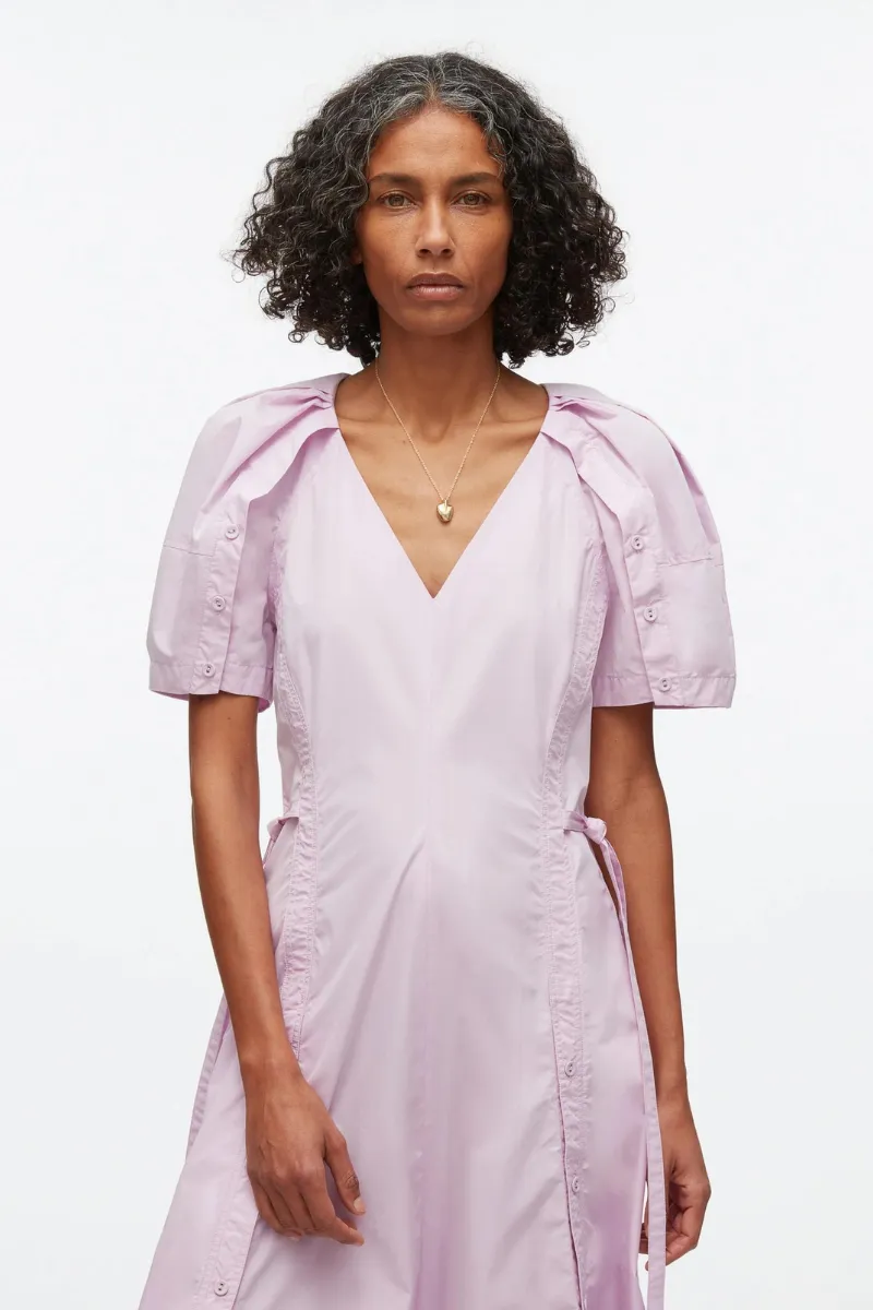 Bloom Sleeve V-Neck Dress