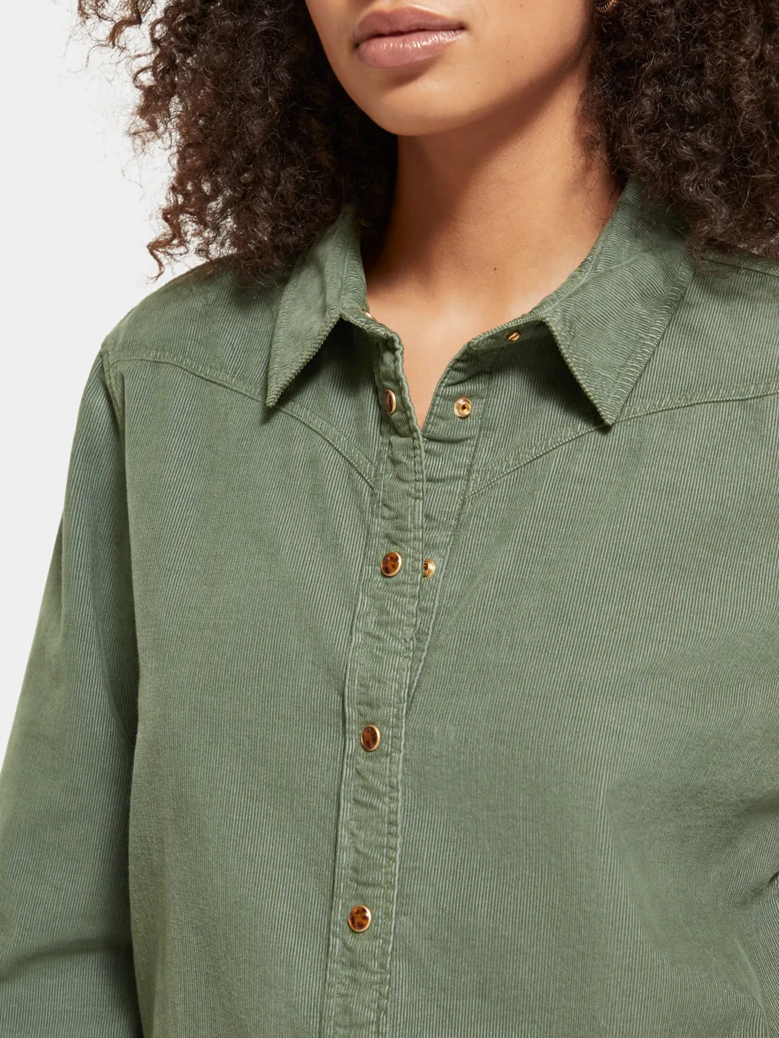 Corduroy western shirt