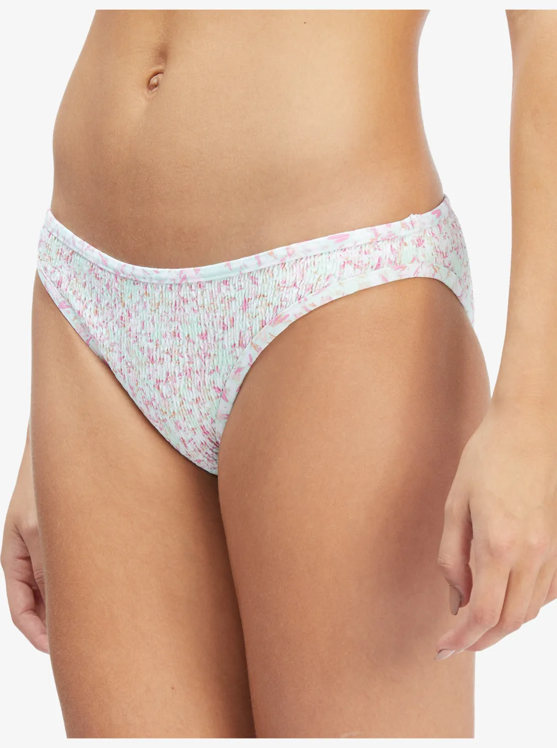 Ditsy In Paradise Smocked Bikini Bottoms - Brook Green Ditsy In Paradise