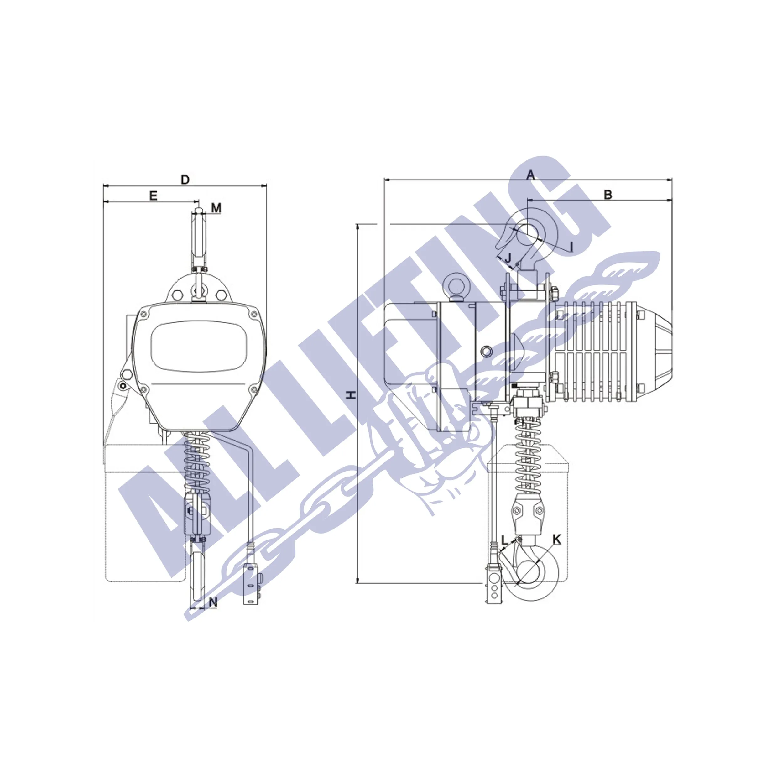 Electric Chain Hoist 0.5 to 5t