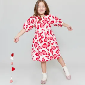 EVELYN DRESS IN RED LEOPARD