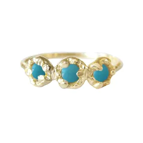 Mini Haku Lei 3 Turquoise Ring