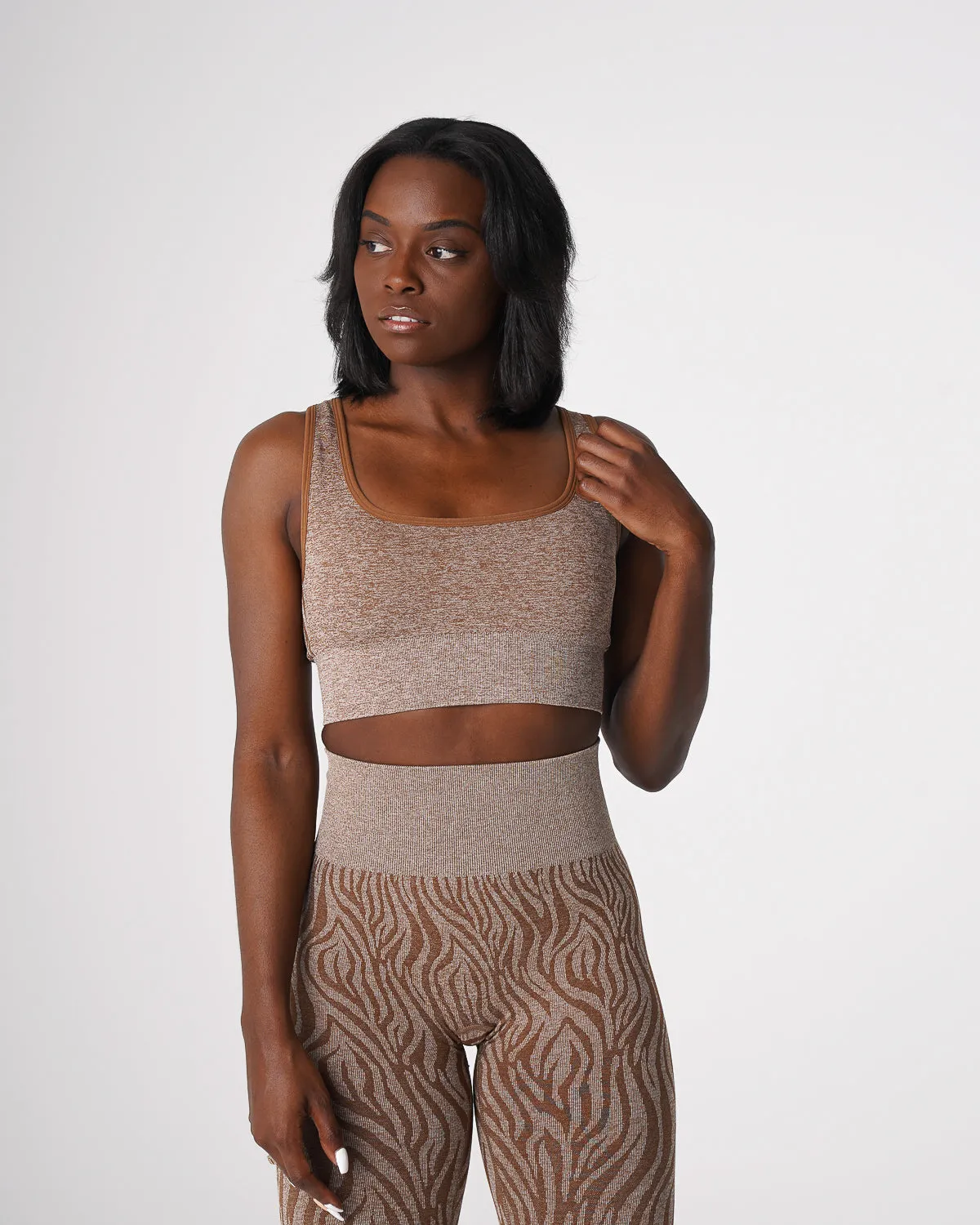 Mocha Zebra Eclipse Seamless Bra