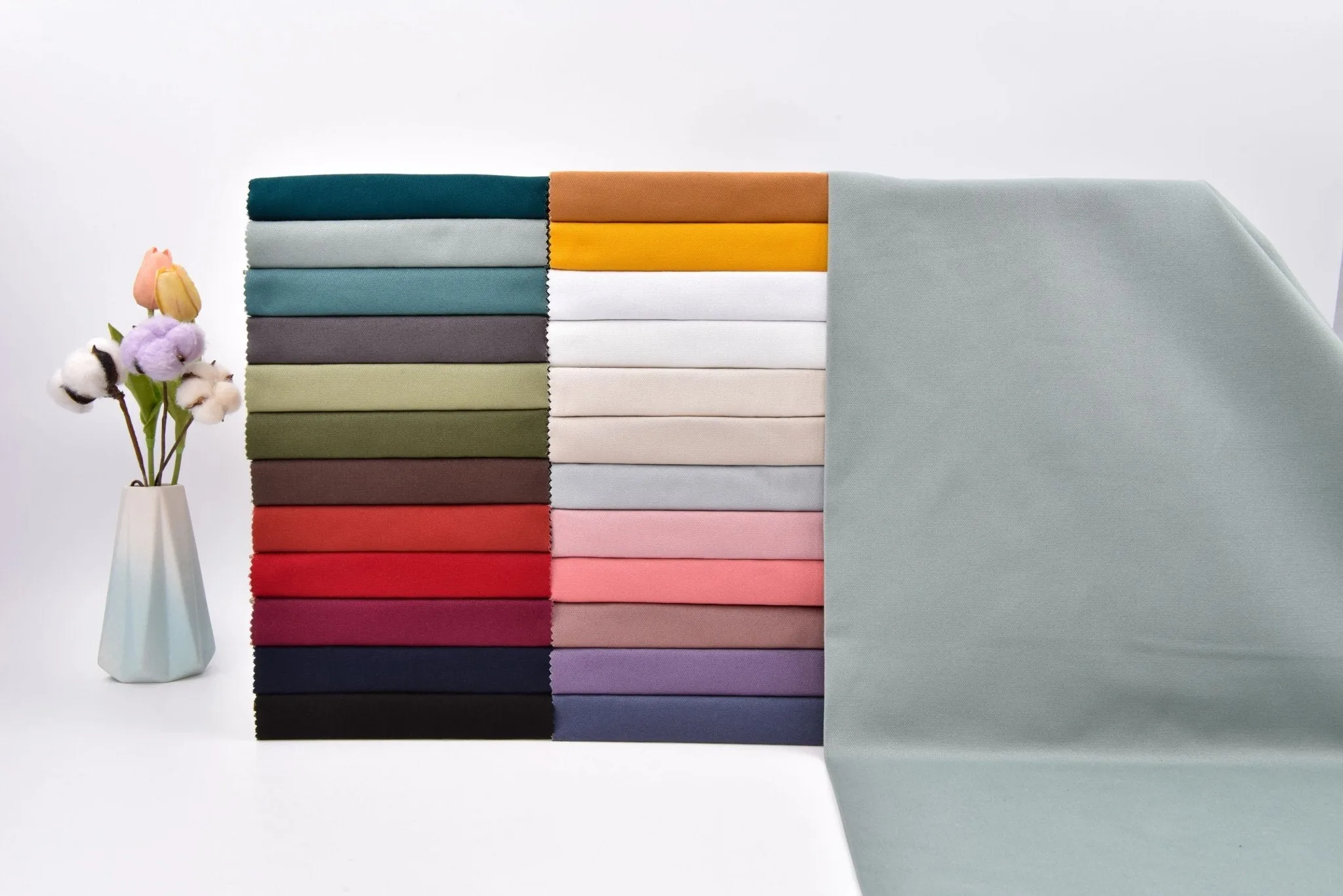 Natural Cotton Stretch Twill Fabric Peach Finishing Hand Feel- 5076
