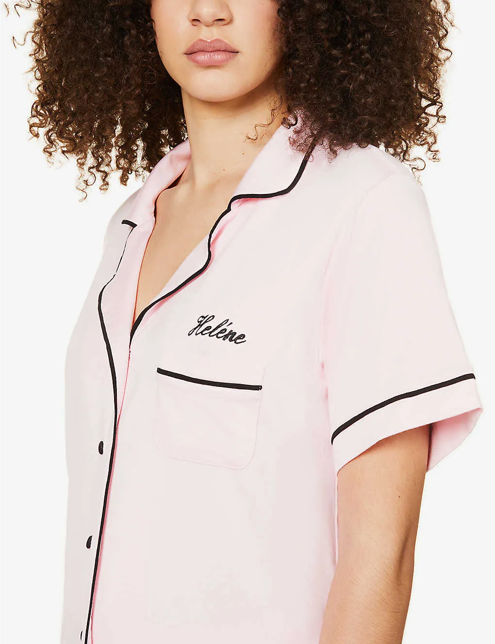 Personalised Jersey Short Sleeve Pyjama Set - Pink