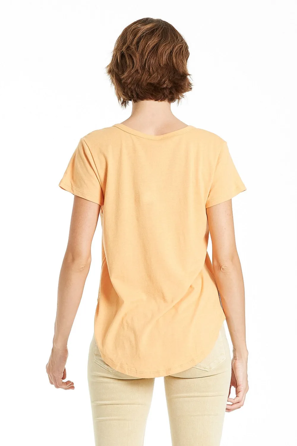 SPLIT NECK TOP | MARIGOLD