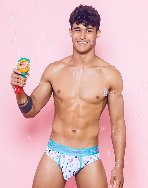 Sprint Brief Underwear - Ditsy Dots Blue