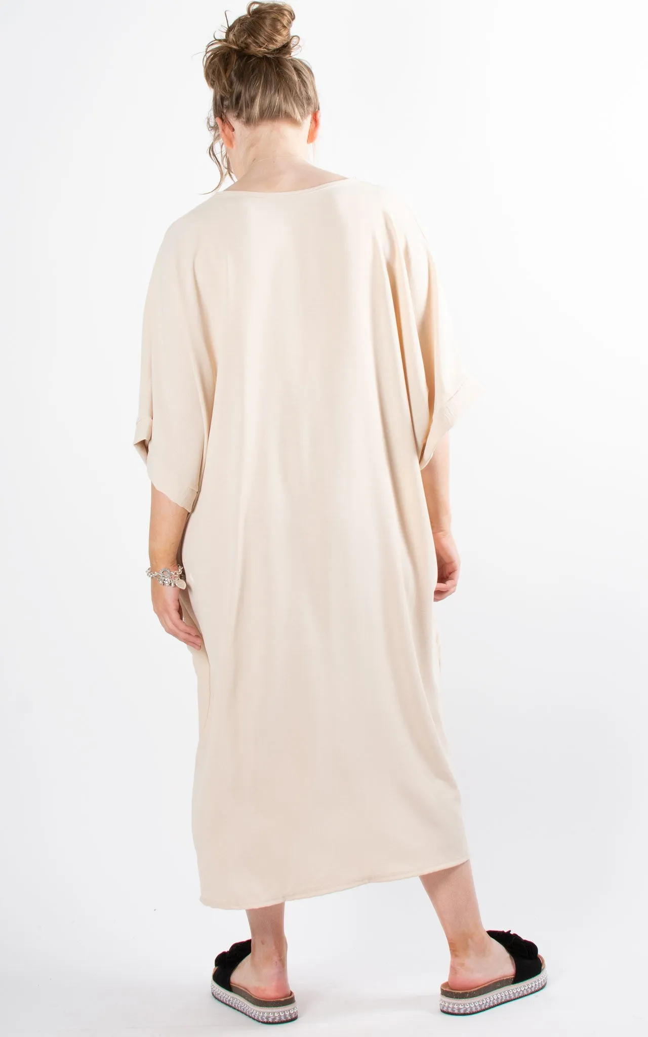 Whoopi V-neck Dress | Stone